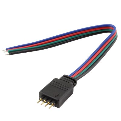Napjec kabel pro RGB s konektorem RM 2,54 - 4p, 1x vidlice, 15cm ploch