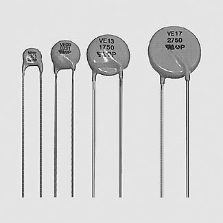 Varistor metaloxidov (AVX), RM 5,08-7,62, 250V/390V/600A