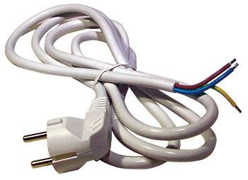 Sov flexo kabel 3x 0,75mm 3m, bl, vidlice 90