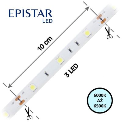 LED psek bl  7,2W  2700K; IP68; ( 30LED 5050, 570lm)/m; 12V; .12mm;  5m