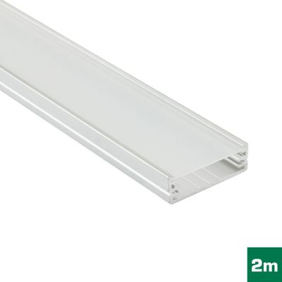 AL profil FKU15 G/W pro LED, s plexi, 2m, surov
