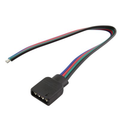 Napjec kabel pro RGB s konektorem RM 2,54 - 4p, 1x zsuvka, 15cm ploch