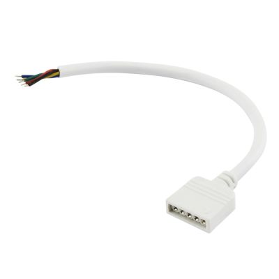 Napjec kabel pro RGBW s konektorem RM 2,54 - 5p, 1x zsuvka, 15cm, bl