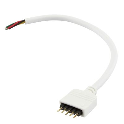 Napjec kabel pro RGBW s konektorem RM 2,54 - 5p, 1x vidlice, 15cm