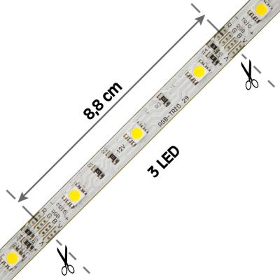 LED psek 42LED/m, 5060, IP20, 6000 - 6500 K, bl, 12V, modul 58 mm
