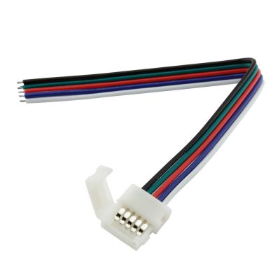 Napjec kabel pro LED psek 10mm s konektorem 5p RGBW, 15cm