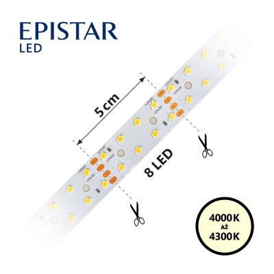 LED psek 160 LED/m, 2835, IP20, 4000-4300K, bl, 24V, 20m