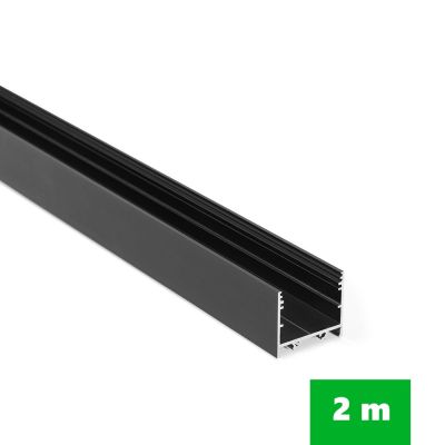 AL profil FKU78-02 pro LED, bez plexi, 2m, ern elox