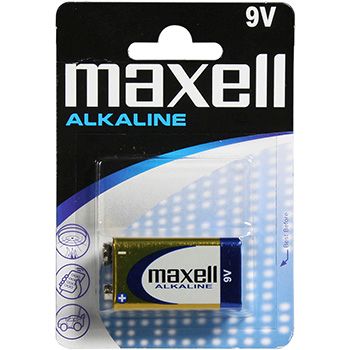 Baterie alkalick 9V, MAXELL