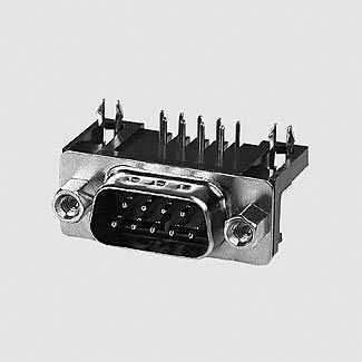 Konektor D-Sub vidlice 25pol, do DPS 90st SNAP-IN, Solder Pin